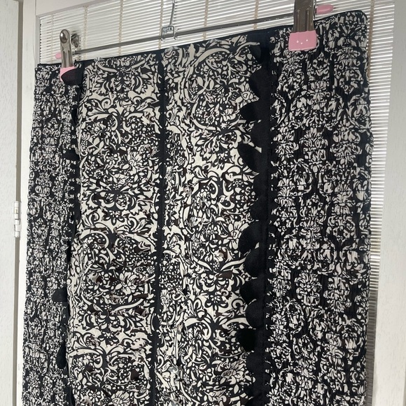 Byron Lars Beguile Laser Cut Skirt Black and White Size 4 - Picture 2 of 7